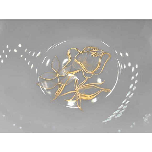 Vintage KPM Krister Germany ~ 2 Saucers ~ Gold Rose Design. - Picture 4 of 6